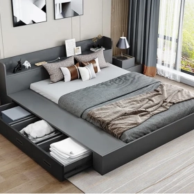 Giường ngủ gỗ công nghiệp cao cấp cho không gian thêm hoàn mỹ